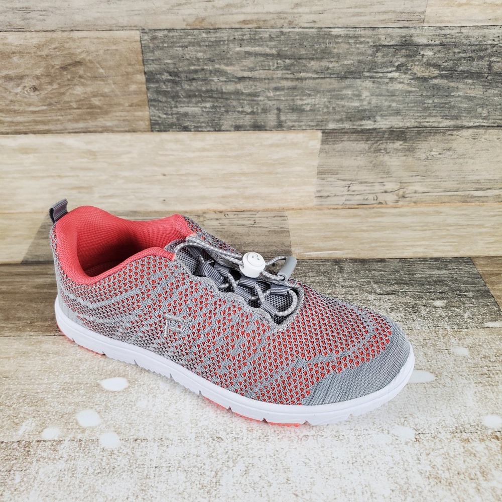 Propet Travel Walker Evo Womens Shoes Sz 6.5 Running Coral Gray Mesh Sneakers